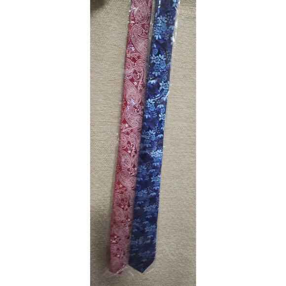 Red and Blue Vintage Neckties, New - Picture 2 of 4